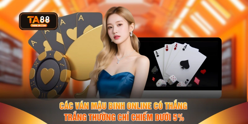 Các ván mậu binh online có thắng trắng thường chỉ chiếm dưới 5%
