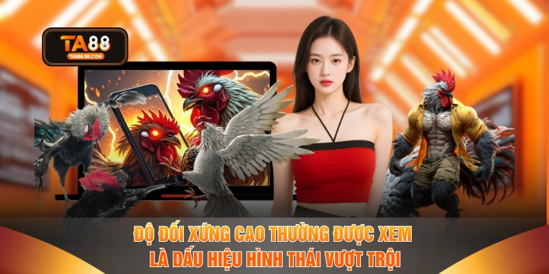 Độ đối xứng cao thường được xem là dấu hiệu hình thái vượt trội