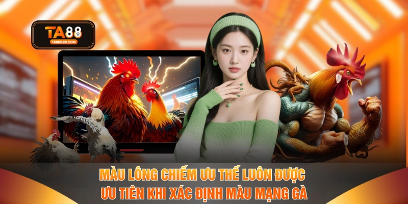 Màu lông chiếm ưu thế luôn được ưu tiên khi xác định màu mạng gà