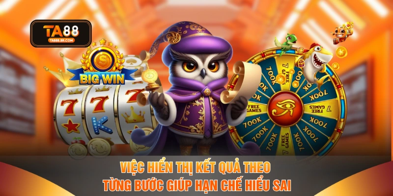 Việc hiển thị kết quả theo từng bước giúp hạn chế hiểu sai 